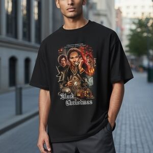 NEW GUTTER GARBS Black Christmas Graphic T-Shirt 4XL